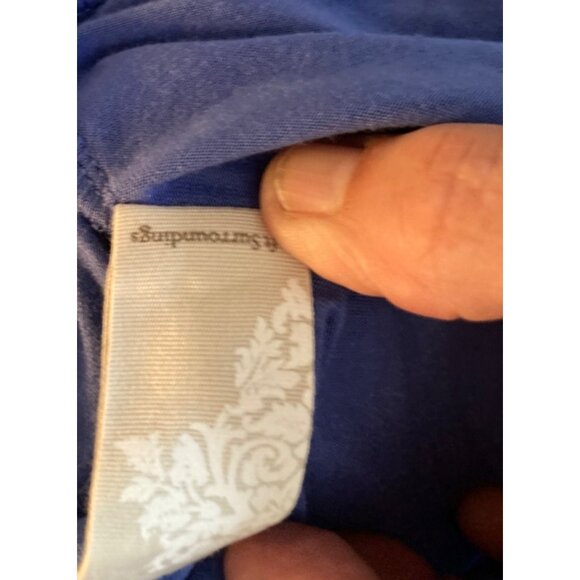 Womens 1X LANDS END SWEATER TOP Heathered Purple BACK DETAIL Criss Cross EUC - Picture 5 of 6